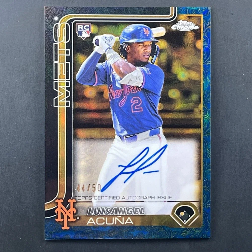 2025 Topps Gilded Luisangel Acuna Rookie Auto Blue /50